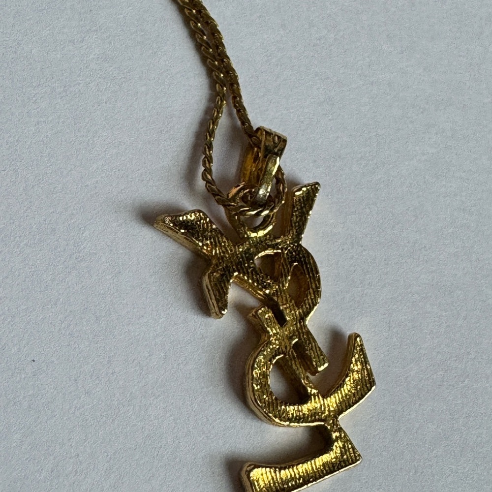 Vintage YSL Yves Saint Laurent‎ Gold Pendant Necklace - Picture 3 of 3
